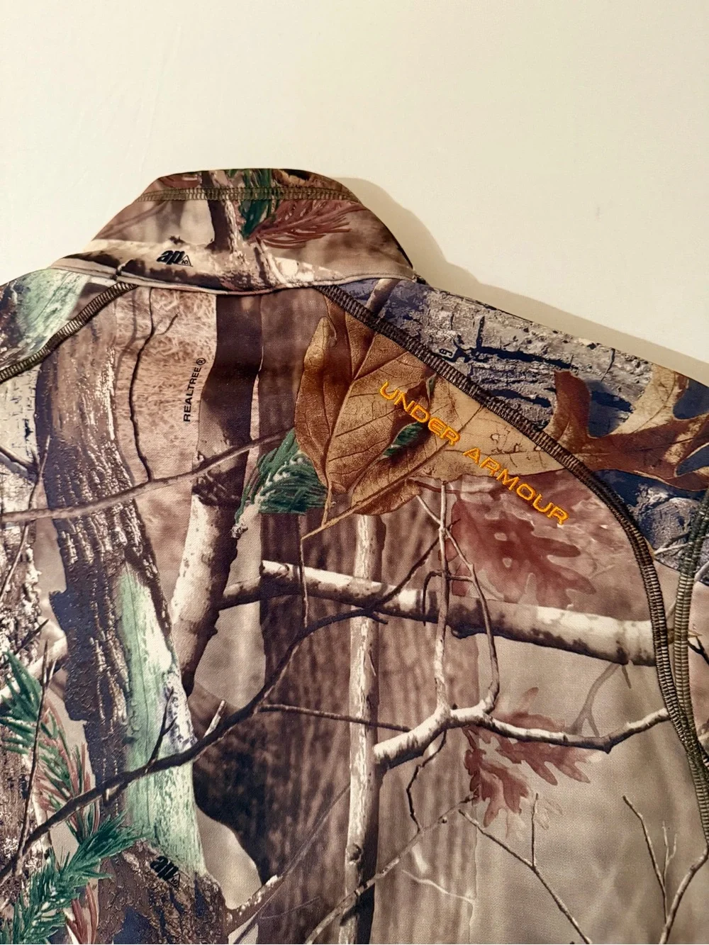 Under Armour Vest Mens L Brown Camo ColdGear Fleece Lined Realtree Hunting